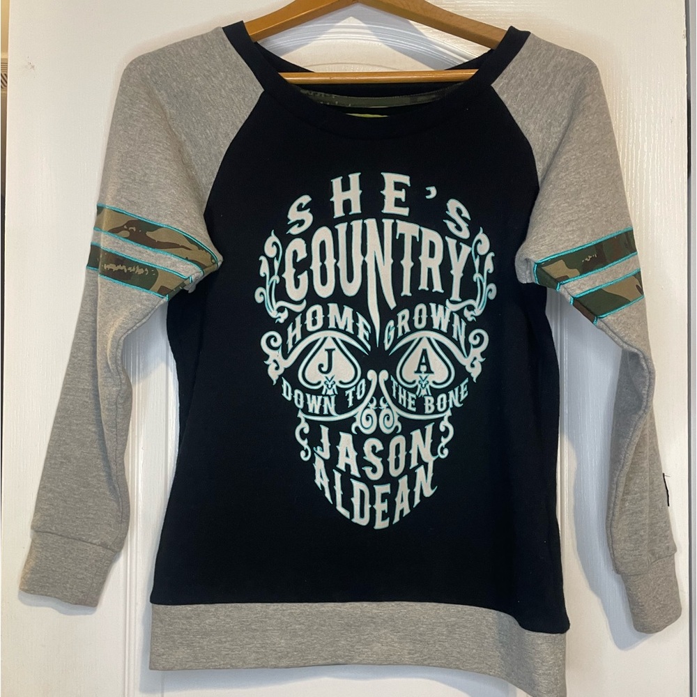 Jason Aldean “She’s Country” Crewneck Sweatshirt Size Small